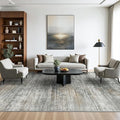BEIMO Area Rugs 10x14 for Living Room Bedroom, Modern Abstract Machine Washable Rug, Large Soft Low Pile Floor Cover with Non Slip Backing for Dining Room, Ash Gray Brown
