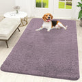OLANLY Dog Door Mat for Muddy Paws 59x35, Absorbs Moisture and Dirt, Absorbent Non-Slip Washable Doormat, Quick Dry Chenille Mud Mat for Dogs, Entry Indoor Entryway Carpet for Inside Floor, Deep Plum