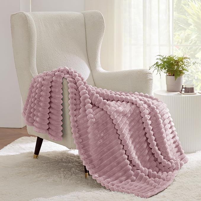 Bedsure GentleSoft Pink Twin XL Blanket for Bed - Cozy Soft Blankets for Women, Cute Small Fleece Throws for Girls, Birthday Gifts for Women Decor Gifts for Mom, 66x90 Inches