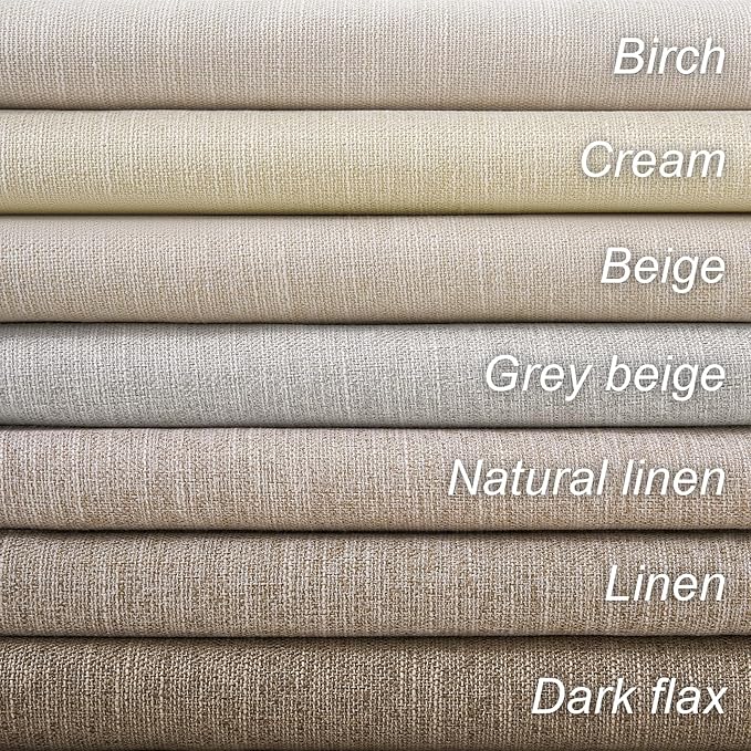 Topfinel Cream Linen Blackout Curtains 84 Inch Long for Bedroom Living Room, Ivory Pinch Pleat Back Tab Full Blackout Drapes Farmhouse Boho Curtains for Window, White Neutral Curtains 52" X 84" 7 FT