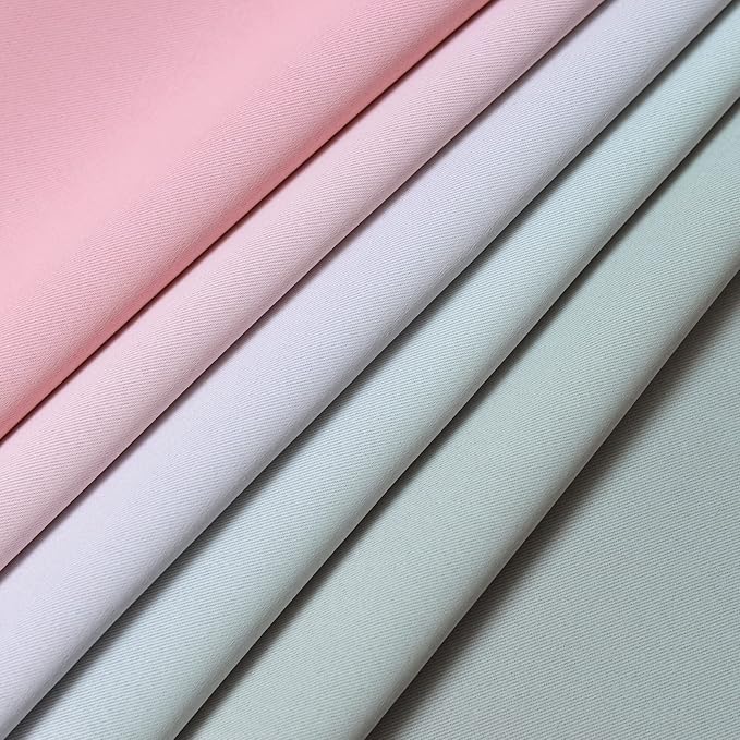 Yakamok Pink and Grey Blackout Curtains, Ombre Full Room Darkening Window Curtains for Living Room,Grommet Thermal Insulated Drapes,Light Blocking Curtains for Girls Bedroom,52x54 Inch, 2 Panels