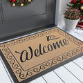 Yimobra Welcome Mat Outdoor Indoor, Waterproof Heavy Duty Front Door Mat Outside Entrance, Extra Sturdy Non-Slip Doormat, Low Profile, Dirt Trapping, 36x24 Inches, Yellow