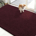 OLANLY Dog Door Mat for Muddy Paws 48x30, Absorbs Moisture and Dirt, Absorbent Non-Slip Washable Doormat, Quick Dry Chenille Mud Mat for Dogs, Entry Indoor Entryway Carpet for Inside Floor, Russet