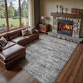 UERMEI 10x14 Area Rug Living Room Rugs - Washable Neutral Modern Abstract Soft Thin Rug Indoor Floor No Slip Rug Carpet for Bedroom Under Dining Table Home Office Decor - Dark Gray