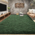 Tepook Area Rugs 9x12 for Living Room, Super Soft Fluffy Rugs for Bedroom, Modern Shaggy Rug Fuzzy Carpets for Kids, Plush Indoor Nursery Home Decor Rug with Non-Slip Bottom, Dark Green