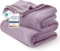 Bedsure GentleSoft Fleece Throw XL Blanket Fog Purple - 300GSM Soft Lightweight Plush Cozy Blankets for Bed, Sofa, Couch, Travel, Camping, 50x70 inches