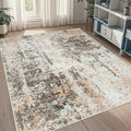 5x8 Area Rugs for Living Room Rug Washable: Abstract Rug for Dining Room Bedroom Carpet Non Slip 5 by 8 Indoor Modern Nursery Home Office Brown Beige