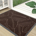 Colorxy Waterproof Doormat, Sturdy Natural Rubber Front Door Mats, Non Slip Low Profile Indoor Outdoor Entrance Mat, Stain Resistant Easy Clean Floor Mat for Patio or Entryway, 59''x20'', Dark Brown
