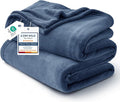 Bedsure GentleSoft Fleece Blanket Twin Size Mineral Blue - 300GSM Lightweight Plush Fuzzy Cozy Soft Warm Blanket for Bed, Sofa, Couch, Travel, Camping, 60x80 inches