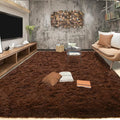 Tepook Area Rugs 9x12 for Living Room, Super Soft Fluffy Rugs for Bedroom, Modern Shaggy Rug Fuzzy Carpets for Kids, Plush Indoor Nursery Home Decor Rug with Non-Slip Bottom, Brown