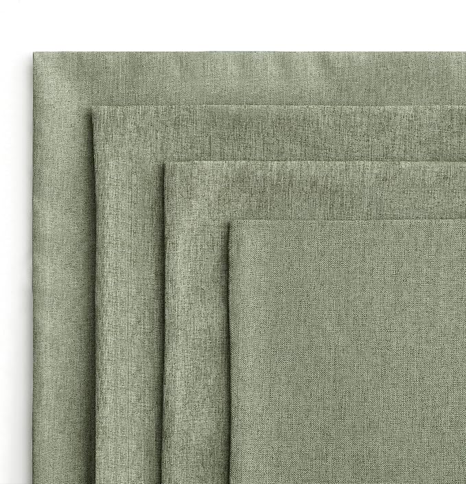 MIULEE Pack of 4 Decorative Outdoor Throw Pillow Covers Linen Waterproof Pillow Covers Spring Farmhouse Cushion Cases for Patio Garden Tent Balcony Couch Sofa 16x16 inch Gray Green