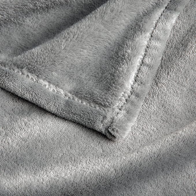 BEDELITE Big Fleece Blanket - 120" x 120" (10' x 10'), Super Soft Fluffy Fuzzy Oversized King Blanket for Bed, Couch, Sofa, Camping, Fits Whole Family, Grey
