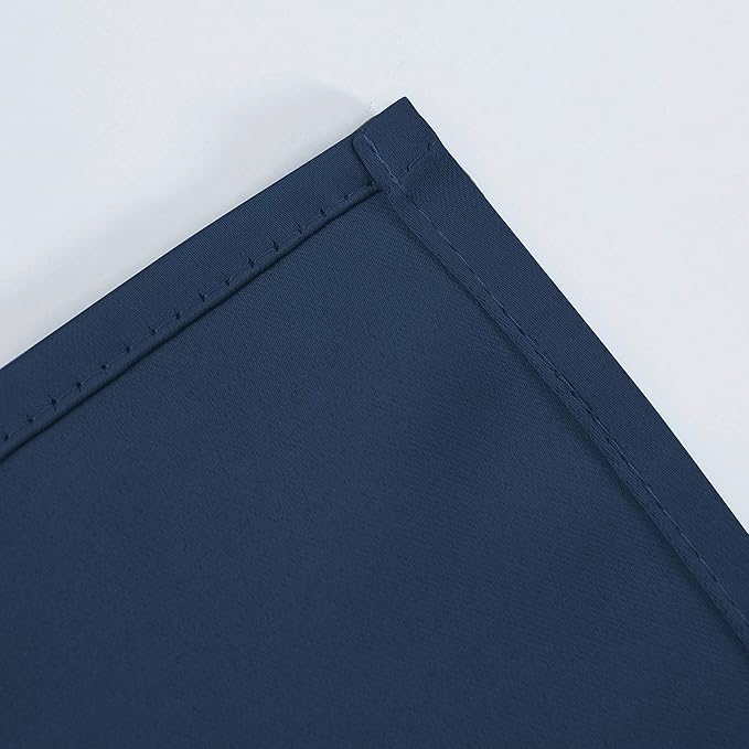 LEMOMO Navy Blue Thermal Blackout Curtains/52 x 95 Inch/Set of 2 Panels Room Darkening Curtains for Bedroom