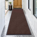 OLANLY Front Door Mat Indoor Outdoor Entrance, Waterproof Heavy Duty Doormat, Fade Resistant, Low Profile, Easy Clean Patio Porch Welcome Floor Mats for Entry, 71x34, Brown