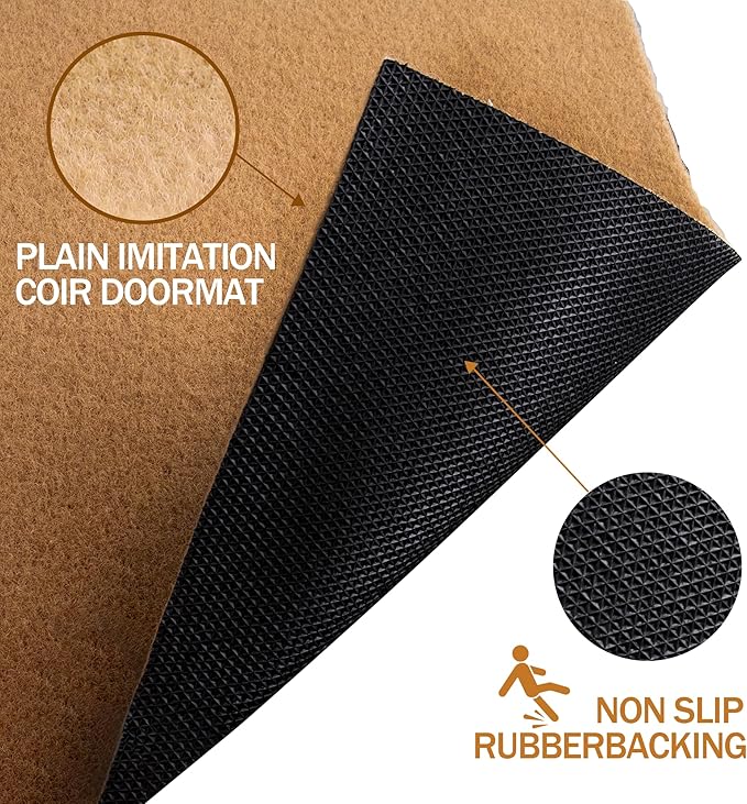 6 Pack Blank Door Mats for Crafting and Painting, 30x17 Inch Artificial Coir Doormat Outdoor, Non-Slip Rubber Backing Welcome Mats for Indoor/Outdoor Front Porch Entryway