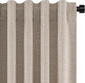 Topfinel 72 Inch Long Black Out Linen Boho Curtains for Living/Bedroom 2 Panels Set Room Darkening Curtains 72 Inches Length Drapes for Window Energy Saving Noise Reducing Nursery (52" W x 72" L)