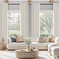 Guken Extra Long 144 Inch Boho 100% Blackout Curtains Room Darkening Noise Reducing Thermal Insulated Linen Black Out Tall Windows Drapes 12 FT for High Ceiling Living Room, 2 Panels Set