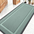 OLANLY Front Door Mat Indoor Outdoor Entrance, Waterproof All-Season, All-Weather Doormat, Sturdy Natural Rubber, Low Profile, Easy Clean Patio Porch Entryway Mat, 59x23, Grayish Green