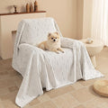 MYSKY HOME Oversized Armchair Couch Cover for 1 Cushion Couch, Washable Sofa Protector, Chair Couch Covers Sofa Covers Sofa Throws Sofa Slipcovers Futon Cover for Pet, Kid, 71"X91", White