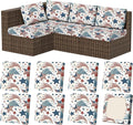 8Pcs Stretch Patio Cushion Covers, Outdoor Couch & Sofa Replacement Slipcovers for Patio Furniture Cushion Covers, Washable Reusable Furniture Protector