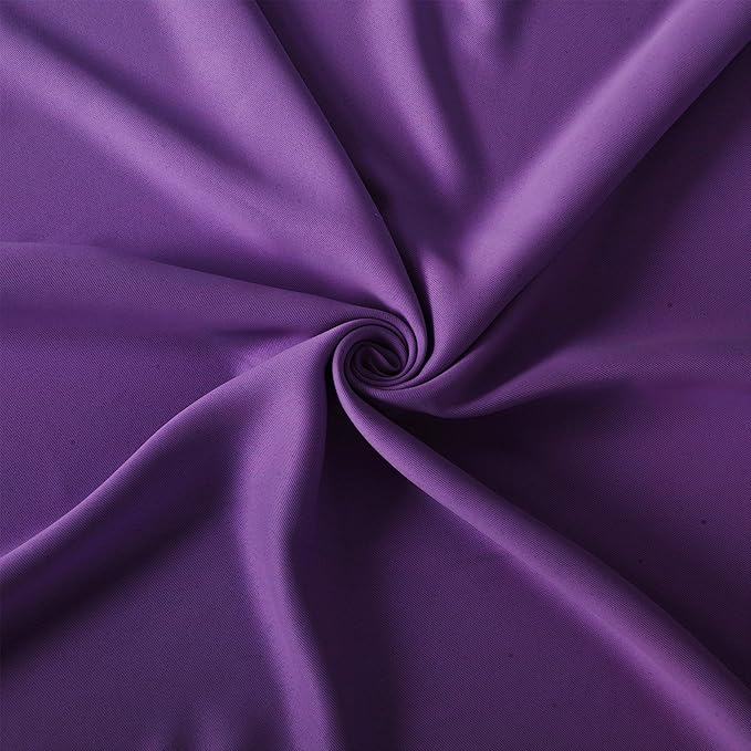 LEMOMO Purple Blackout Curtains 34 x 54 Inch Length/Set of 2 Curtain Panels/Thermal Insulated Room Darkening Blackout Curtains for Bedroom