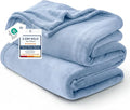 Bedsure GentleSoft Fleece Blankets Twin Size Light Blue - 300GSM Lightweight Plush Fuzzy Cozy Soft Blanket for Bed, Sofa, Couch, Travel, Camping, 60x80 inches