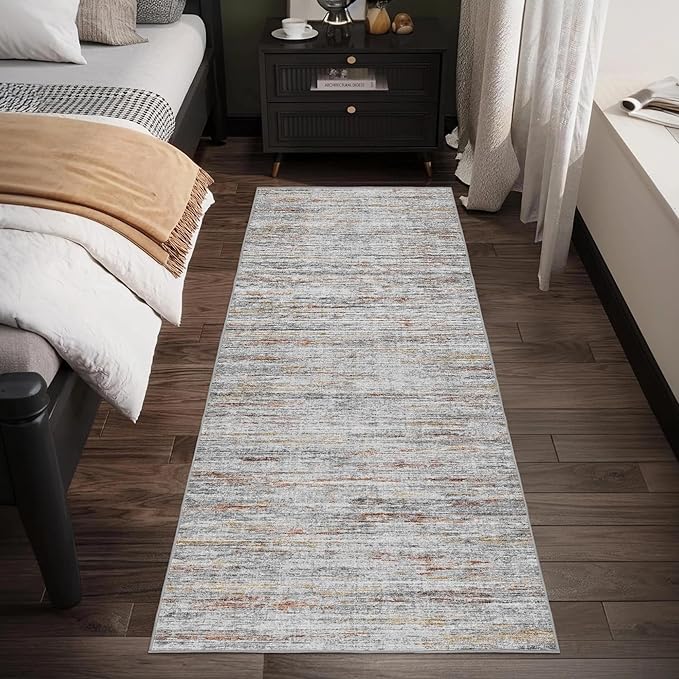 3x8 Runner Rug Non Slip Washable Rugs for Hallways, Abstract 8ft Kitchen Runners Rug for Entryway,Stain Resistant Rug Runner，Ultra-Thin Kitchen Mats for Living Room Bedroom