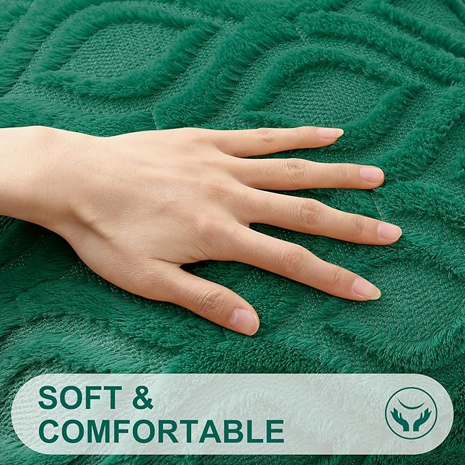decorUhome Throw Pillow Covers 12x20 Inch Set of 2, Soft Plush Faux Wool Green Solid Couch Pillow Covers, Accent Farmhouse Neutral Rectangle Pillow Cases for Sofa Bed Living Room