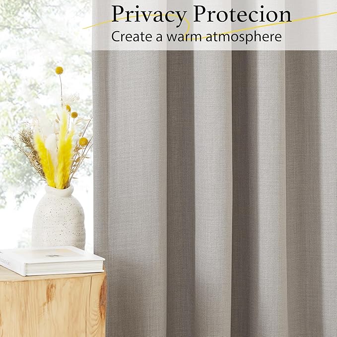 NICETOWN Valances for Bedroom, Farmhouse Windows Blackout Thermal Insulated Valance Tiers for Living Room Short Curtains for Loft Basement Window Covering, 34" W x 36" L, Angora, 2 Panels