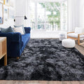 8x10 Area Rugs for Living Room, Ultra Soft Large Shag Bedroom Rug Upgrade Non-Slip Plush Modern Fluffy Carpet for Kids Boys Girls Room Home Decor Aesthetic, Dark Grey