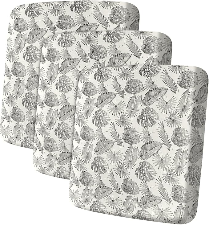 Leather Look Couch Cushion Covers Sofa Seat Slipcovers Sets Couches Furniture Protector for Sectional Armchair Loveseat Pets Kids Stretch Spandex Fabric (3 Cushion Sofa, Beige Leaf)