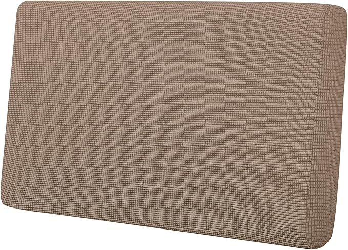 Easy-Going Stretch Loveseat Cushion Cover Sofa Cushion Furniture Protector Sofa Seat Sofa Slipcover Sofa Cover Soft Flexibility with Elastic Bottom(Loveseat Cushion, Camel)