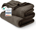 Bedsure GentleSoft Fleece Throw XL Blanket Brown - 300GSM Soft Lightweight Plush Cozy Blankets for Bed, Sofa, Couch, Travel, Camping, 50x70 inches