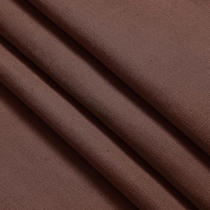 Rustic Brown Linen Curtains 63 Inches Long 2 Panel Sets for Living Room Bedroom Rod Pocket Back Tab Light Filtering Drape for Kitchen Window Short Protect Privacy Curtain Modern Farmhouse Decor 52x63