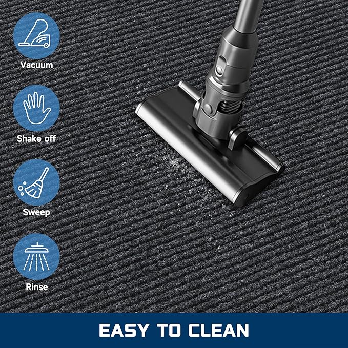 BesWin Indoor Outdoor Door Mat, 6'x4' Extra Large Front Doormat Outside Entrance, Non Slip Rubber Backing Commercial Floor Mats for Entryway, High Traffic Area, Heavy Duty, Waterproof, Easy to Clean