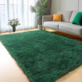 ONASAR Dark Green Area Rugs for Bedroom Living Room, 4x6 Fluffy Soft Plush Shaggy Bedside Throw Rug, Indoor Floor Carpets for Nursery Kids Girls Boys Teen Dorm Playroom Home Decor Aesthetic
