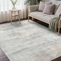 Area Rugs 3x5 for Living Room Bedroom, Modern Abstract Machine Washable Rug, Soft Low Pile Floor Carpet with Non Slip Backing for Entryway, Light Grey/Beige