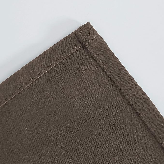 LEMOMO Chocolate Brown Thermal Blackout Curtains/52 x 95 Inch/Set of 2 Panels Room Darkening Curtains for Bedroom