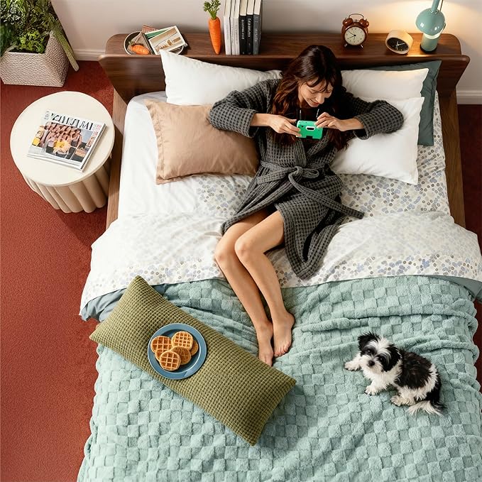 Bedsure GentleSoft King Size Blanket for Bed - Super Soft Cozy Blankets for Kids Girls, Large Fuzzy Fleece Spring Throw for Bedroom Decor, Sage Green,108x90 Inches
