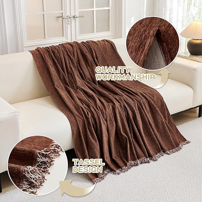 MYSKY HOME Oversized Couch Cover Sofa Covers Couch Covers for 3 Cushion Couch Sofa Pet Friendly L Shaped Couch Cover Sectional Couch Covers Non Slip Furniture Protector for Kids, 91"x150", Chocolate