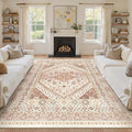 zesthome 8x10 Area Rugs for Living Room,Non-Slip Backing Washable Rugs,Vintage Large Area Rug，Stain Resistant Home Decor Rug