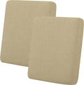 Easy-Going Stretch Individual Loveseat Couch Cushion Cover Sofa Cushion Furniture Protector Sofa slipcover Soft Flexibility with Elastic Bottom (2-Piece Loveseat Cushion Cover, Beige)