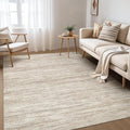Nakagishi 5X7 Area Rugs Living Room: Washable Large Vintage Rug Neutral Non-Slip Soft Stain Resistant Indoor Carpet for Bedroom Nursery Dining Room Office Playroom - Brown-01