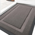OLANLY Front Door Mat Indoor Outdoor Entrance, Waterproof All-Season, All-Weather Doormat, Sturdy Natural Rubber, Low Profile, Easy Clean Patio Porch Entryway Mat, 33x21, Taupe