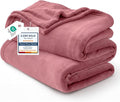 Bedsure GentleSoft Fleece Throw Blanket for Couch Dusty Rose - Lightweight Plush Fuzzy Cozy Soft Blankets and Throws for Sofa, 50x70 inches