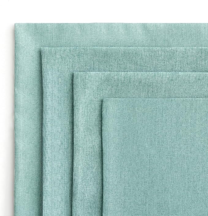 MIULEE Pack of 4 Decorative Outdoor Throw Pillow Covers Linen Waterproof Pillow Covers Spring Farmhouse Cushion Cases for Patio Garden Tent Balcony Couch Sofa 18x18 inch Teal