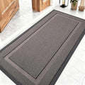 OLANLY Front Door Mat Indoor Outdoor Entrance, Waterproof All-Season, All-Weather Doormat, Sturdy Natural Rubber, Low Profile, Easy Clean Patio Porch Entryway Mat, 47x23, Taupe