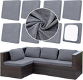 8Pcs Outdoor Cushion Covers, Patio Cushion Covers,Stretch Elastic Slipcovers, Replacement Washable & Reusable Furniture Protector for Patio Couch,Thick Jacquard Fabric(Grey, Cover Only)