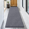OLANLY Front Door Mat Indoor Outdoor Entrance, Waterproof Heavy Duty Doormat, Fade Resistant, Low Profile, Easy Clean Patio Porch Welcome Floor Mats for Entry, 71x30, Grey