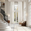 Ivory White Linen Curtains for Living Room 126 Inches Long Light Filtering Semi Sheer Curtain Back Tab Neutral Modern Farmhouse Decor Drapes Floor to Ceiling High Window for Bedroom 52x126, 2 Panels